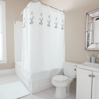 Personalisierte Januar-Schneeschauer Geburtstagsfe Duschvorhang