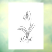 Personalisierte Januar-Schneeschauer Geburtstagsfe Fensteraufkleber (Blatt 3)