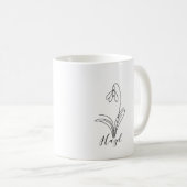 Personalisierte Januar-Schneeschauer Geburtstagsfe Kaffeetasse (VorderseiteRechts)