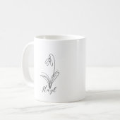 Personalisierte Januar-Schneeschauer Geburtstagsfe Kaffeetasse (Vorderseite Links)