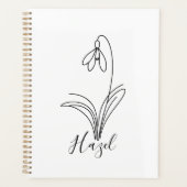 Personalisierte Januar-Schneeschauer Geburtstagsfe Planer (Vorderseite)