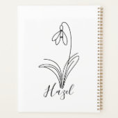 Personalisierte Januar-Schneeschauer Geburtstagsfe Planer (Rückseite)