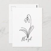 Personalisierte Januar-Schneeschauer Geburtstagsfe Postkarte (Vorne/Hinten)