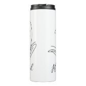 Personalisierte Januar-Schneeschauer Geburtstagsfe Thermosbecher (Rückseite)