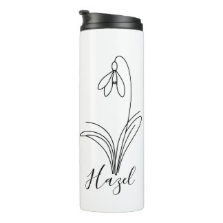 Personalisierte Januar-Schneeschauer Geburtstagsfe Thermosbecher