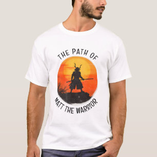 Personalisierte japanische Kampfkunst Samurai-Krie T-Shirt