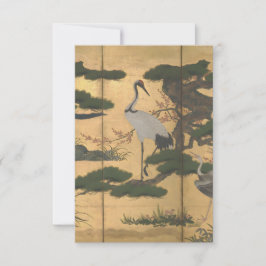 Personalisierte japanische Krane Klassik Dankeskarte