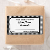 Personalisierte Jar Labels Schwarz-Weiß-Karos (Insitu)