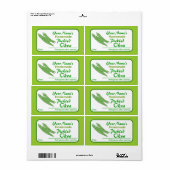 Personalisierte Jar Stickers gepicktes Okra Gemüse (Vorne)