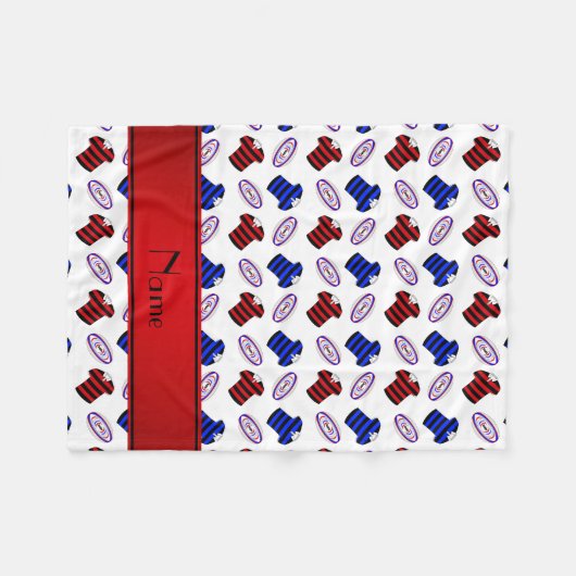 Personalisierte Jerseys-Rugby-Kugeln Fleecedecke (Vorderseite (Horizontal))