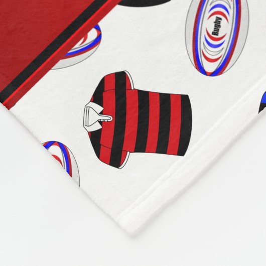 Personalisierte Jerseys-Rugby-Kugeln Fleecedecke (Ecke)