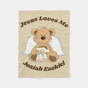 Personalisierte Jesus-Lieben ich Fleece-Decke Fleecedecke