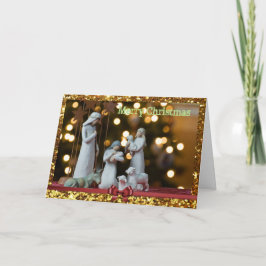 Personalisierte Jesus & The Shepherds Weihnachtska Feiertagskarte