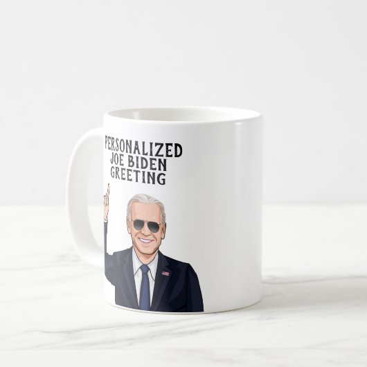 Personalisierte Joe Biden Aviators Kaffeetasse (Vorderseite Links)