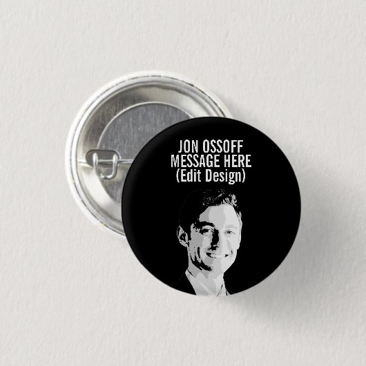 Personalisierte Jon Ossoff Büste Button (Vorne & Hinten)