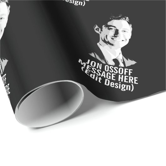 Personalisierte Jon Ossoff Büste Geschenkpapier (Rolleneckpunkt)