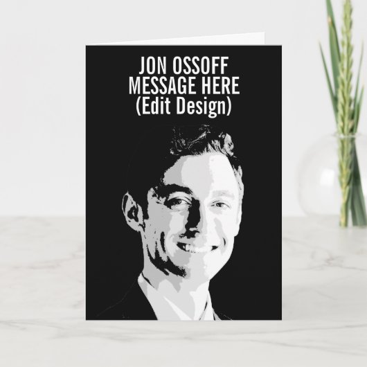 Personalisierte Jon Ossoff Büste Karte (Vorderseite)