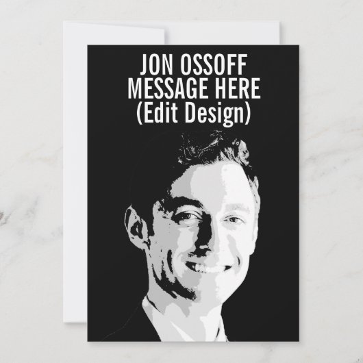 Personalisierte Jon Ossoff Büste Karte (Vorderseite)