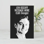 Personalisierte Jon Ossoff Büste Karte (Stehend Vorderseite)