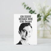 Personalisierte Jon Ossoff Büste Postkarte (Stehend Vorderseite)
