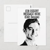 Personalisierte Jon Ossoff Büste Postkarte (Vorne/Hinten)