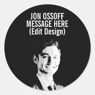 Personalisierte Jon Ossoff Büste Runder Aufkleber