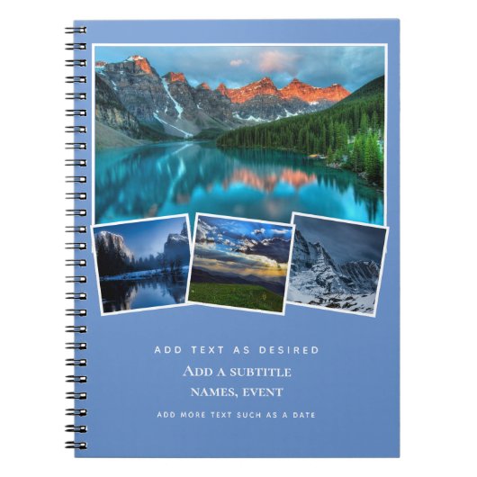 Personalisierte Journal-Add-Fotos und Text-Geschen Notizblock (Vorderseite)