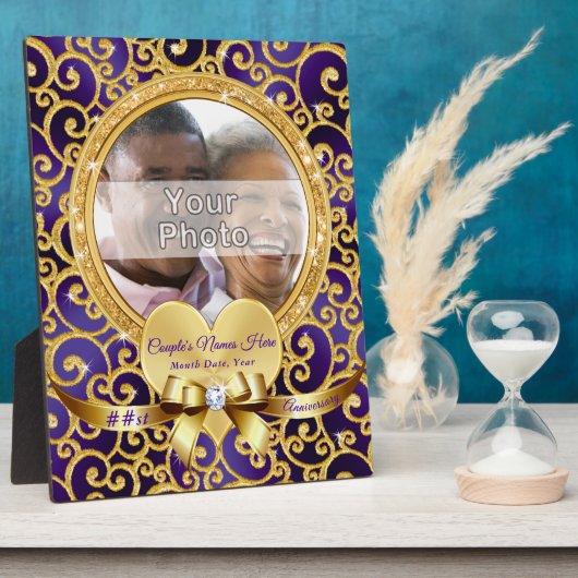 Personalisierte Jubiläums-Plaques mit Ihrem FOTO Fotoplatte (Seite)