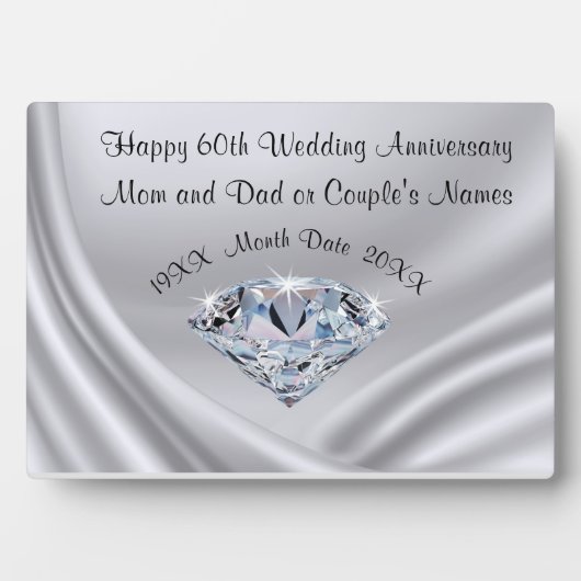 Personalisierte Jubiläumsdiskussionen für Eltern Fotoplatte (Vorderseite)