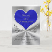 Personalisierte Jubiläumskarte 45 Karte (Gelbe Blume)