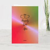 Personalisierte Jubiläumskarte für Ehefrau Karte (Rückseite)