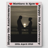 Personalisierte Jubiläumsrahmen Foto Plaque Fotoplatte (Vorderseite)