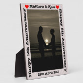 Personalisierte Jubiläumsrahmen Foto Plaque Fotoplatte (Seite)