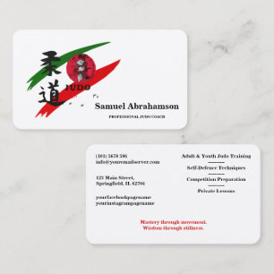 Personalisierte Judo-Trainer - Karte