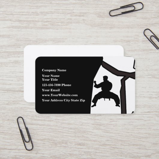Personalisierte Judo-Trainer - Karte (Vorderseite/Rückseite Beispiel)