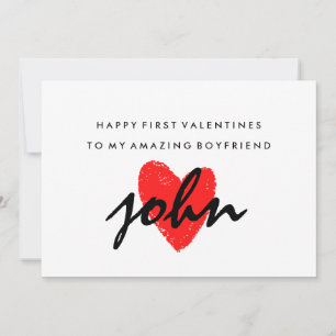 Personalisierte Jugendfreund 1. Valentinenkarte
