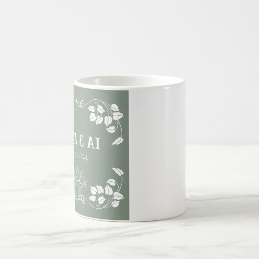 Personalisierte Jugendstil Kaffeetasse (Mittel)