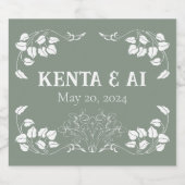 Personalisierte Jugendstil Schaumweinetikett (Einzelnes Label)