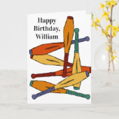 Personalisierte Juggling Clubs mit benutzerdefinie Karte (Gelbe Blume)