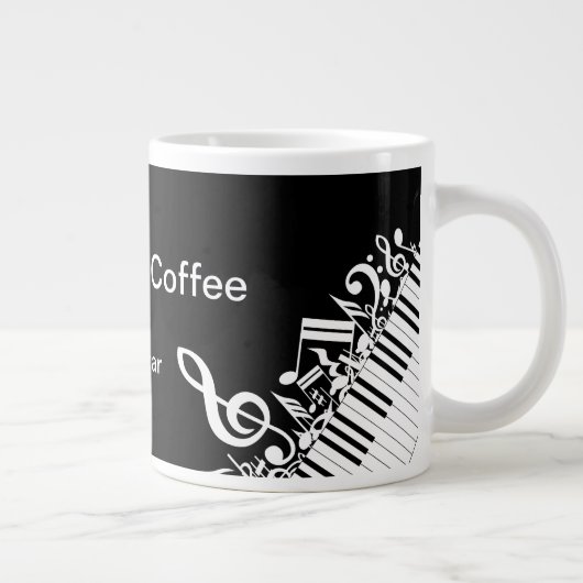 Personalisierte Jumbled-Musikereignisse und Klavie Jumbo-Tasse (Rechts)