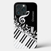 Personalisierte Jumbled-Musiknotizen und -Klaviert Case-Mate iPhone Hülle (Rückseite)