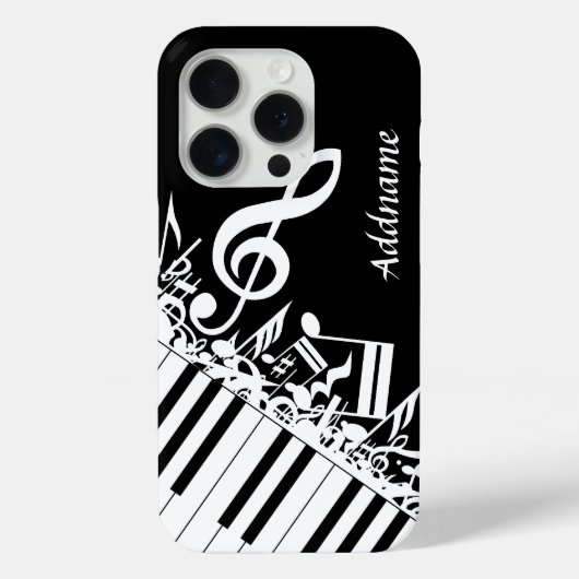 Personalisierte Jumbled-Musiknotizen und -Klaviert Case-Mate iPhone Hülle (Rückseite)