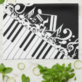 Personalisierte Jumbled-Musiknotizen und -Klaviert Handtuch (Gefaltet)