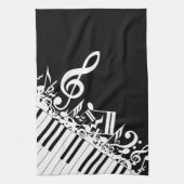 Personalisierte Jumbled-Musiknotizen und -Klaviert Handtuch (Vertikal)
