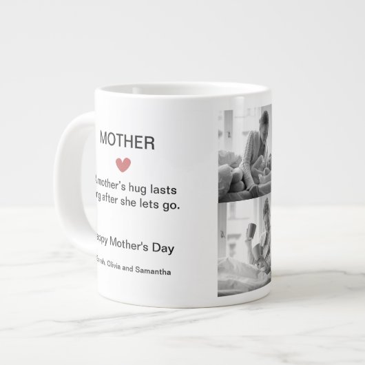 Personalisierte Jumbo Foto Collage Tasse (Vorderseite Links)