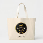 Personalisierte Jumbo-Tasche mit Wappen Jumbo Stoffbeutel (Vorne)