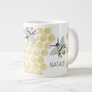 PERSONALISIERTE Jumbo-Zen-Doodle-Biene-Tasse Jumbo-Tasse