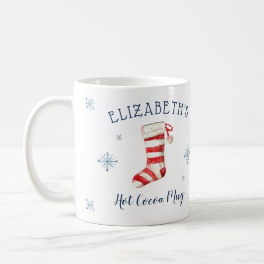 Personalisierte Junge oder Girl Holiday Hot Cocoa  Kaffeetasse (Links)