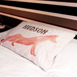 Personalisierte Junge Zimmer Fox Holzstruktur Kissenbezug