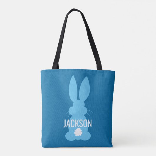 Personalisierte Jungen blaue Tasche (Rückseite)
